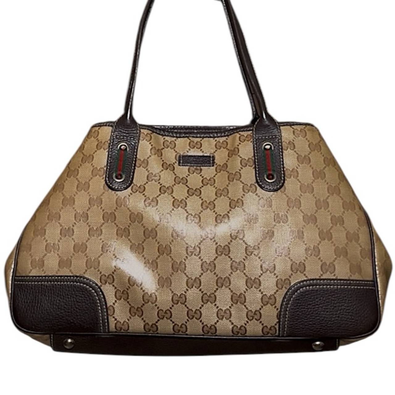 Gucci GG Crystal Princy Tote Brown