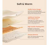 BLUNIQUE Blanket Electric Heated Throw, 50x60 Inches Sherpa Fleece Fast  - Image 2