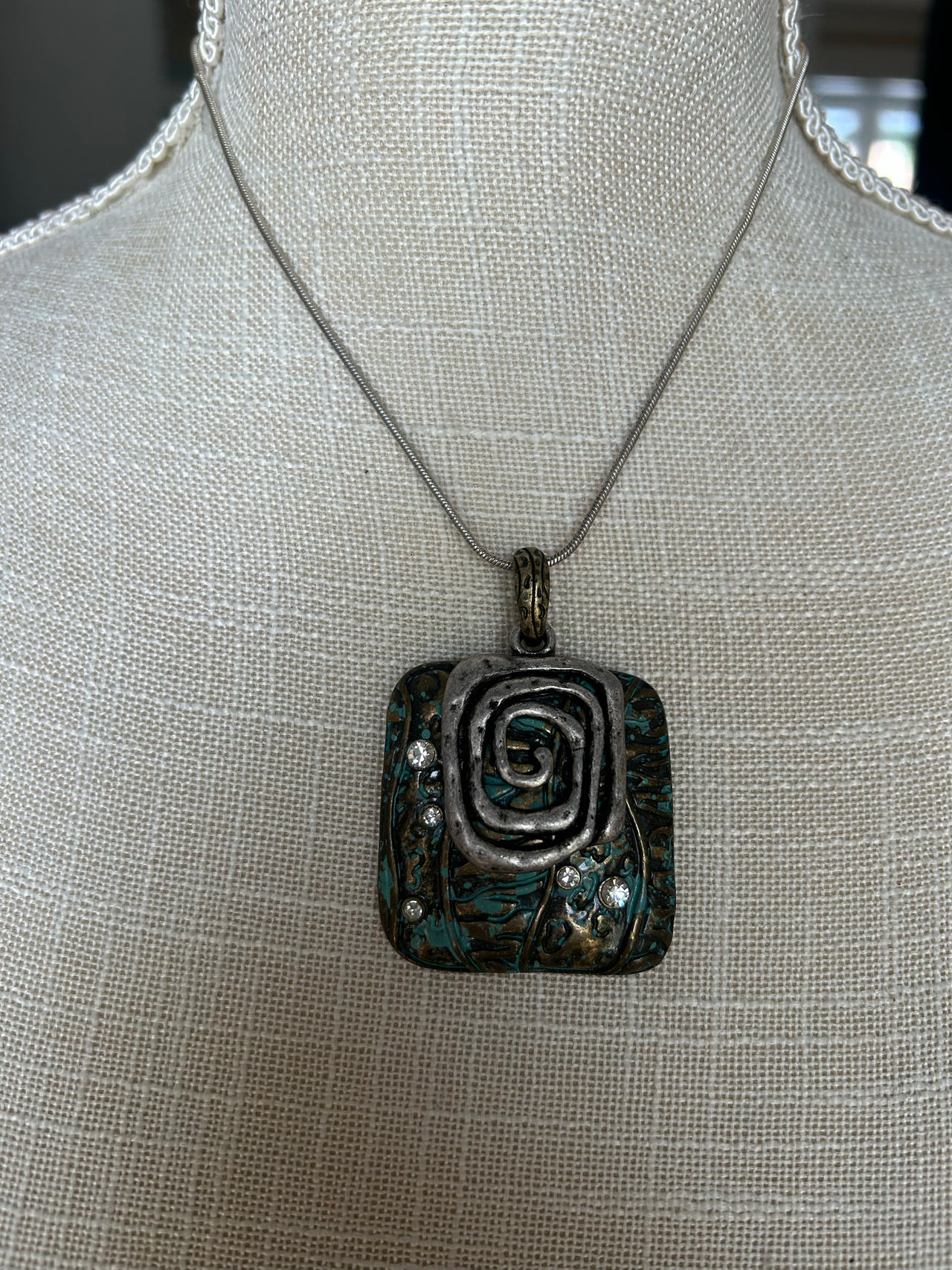Artisan Spiral Pendant Necklace