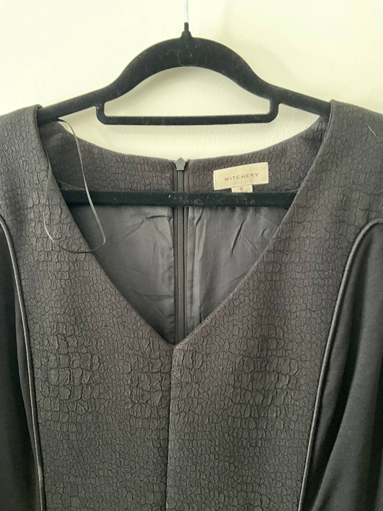 Witchery Textured Black Dress