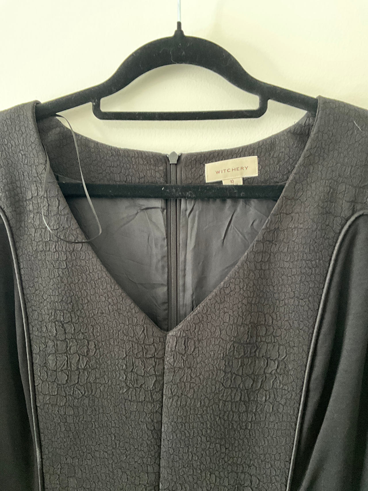 Witchery Textured Black Dress