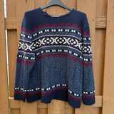Sweater Project Women’s Size 2X Vintage Fair Isle Distressed Collar  - Image 1