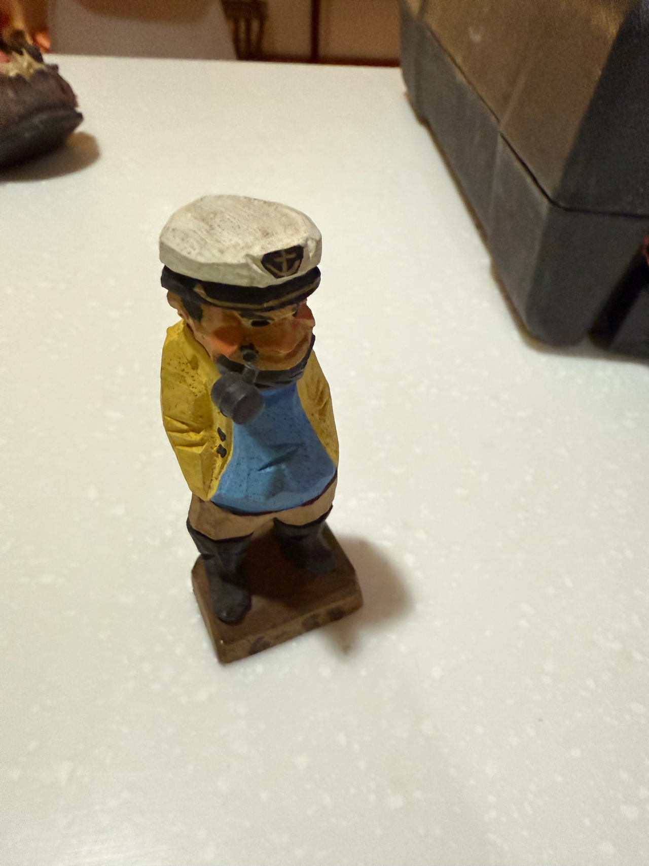 Vintage Hand Carved Wooden Sea Captain Figurine