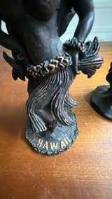 HIP Original Hawaiian Hula Girl Figurine Lava Resin 2pcs - Image 5