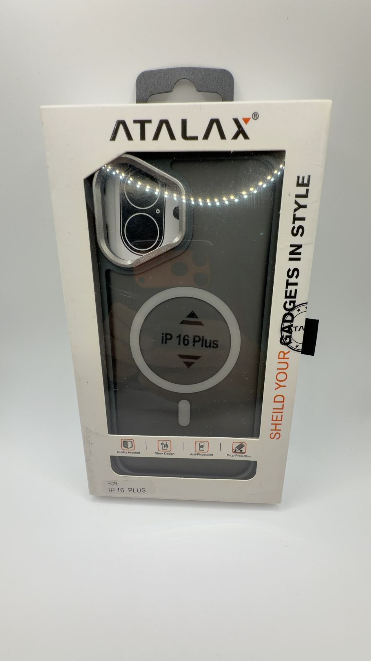 iPhone 16 Plus Case with Bracket Lens Stand - Gray, MagSafe Compatible