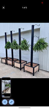 Wooden Planter Box with Hanging Post - Image 1