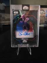 2022 Topps Chrome Black Star Wars Even Piell Autograph Green Refractor /99 - Image 2