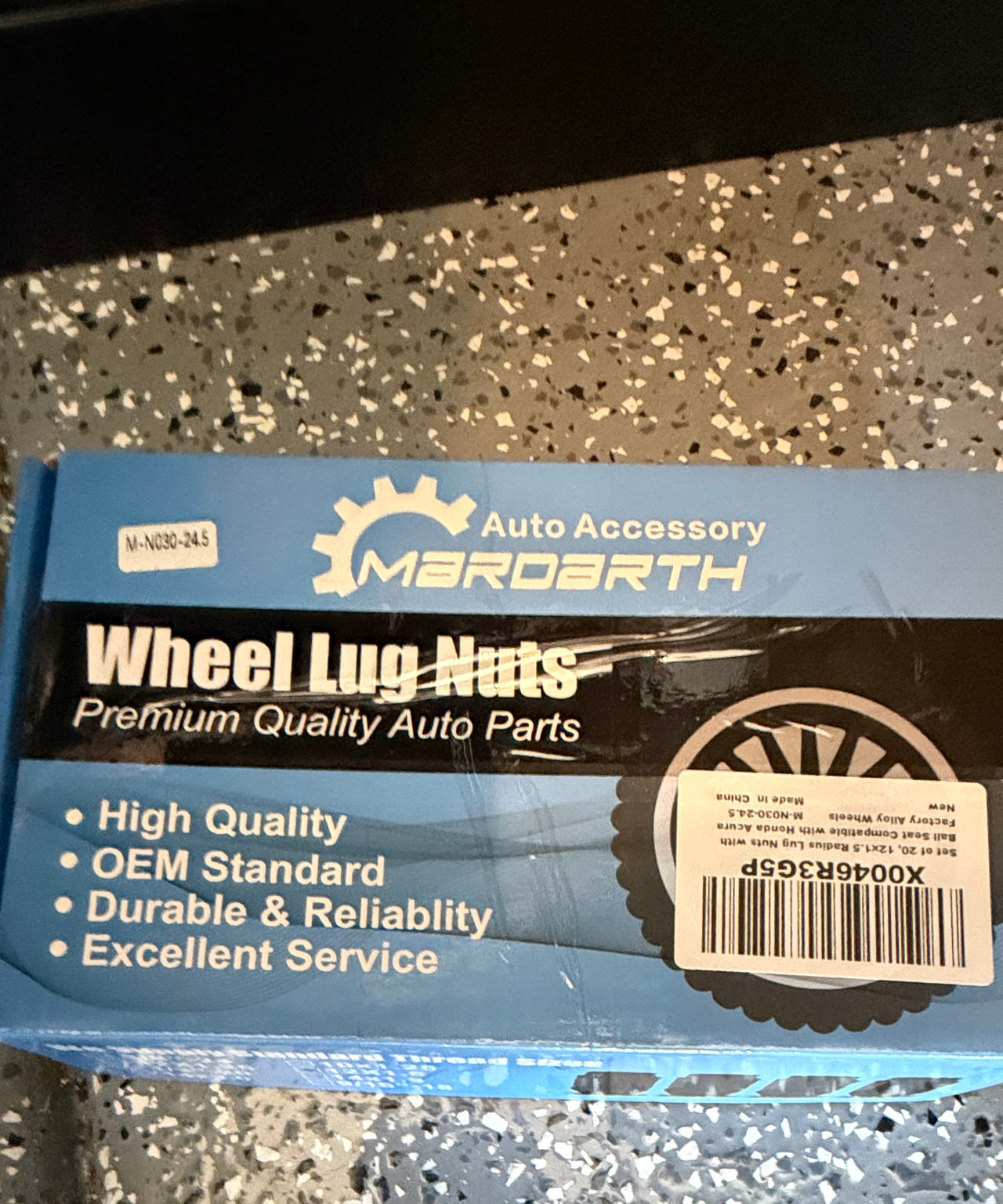 Mardarth 20-Piece Wheel Lug Nut Set M12x1.5 Ball Seat