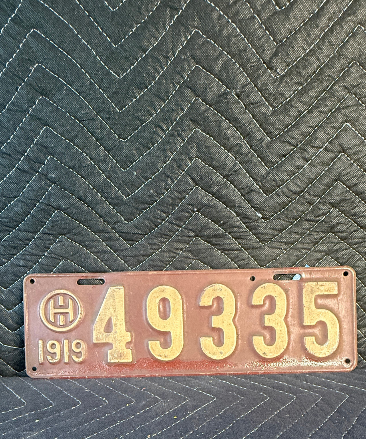 1919 Ohio License Plate