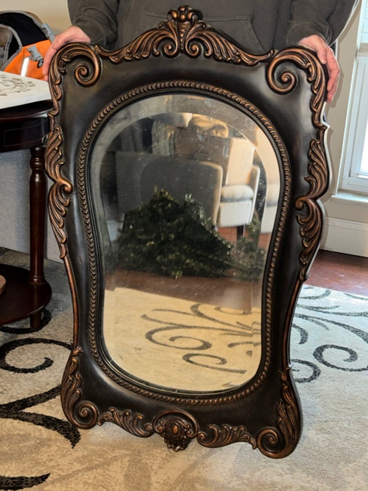 Vintage Oval Wall Mirror Gold Frame
