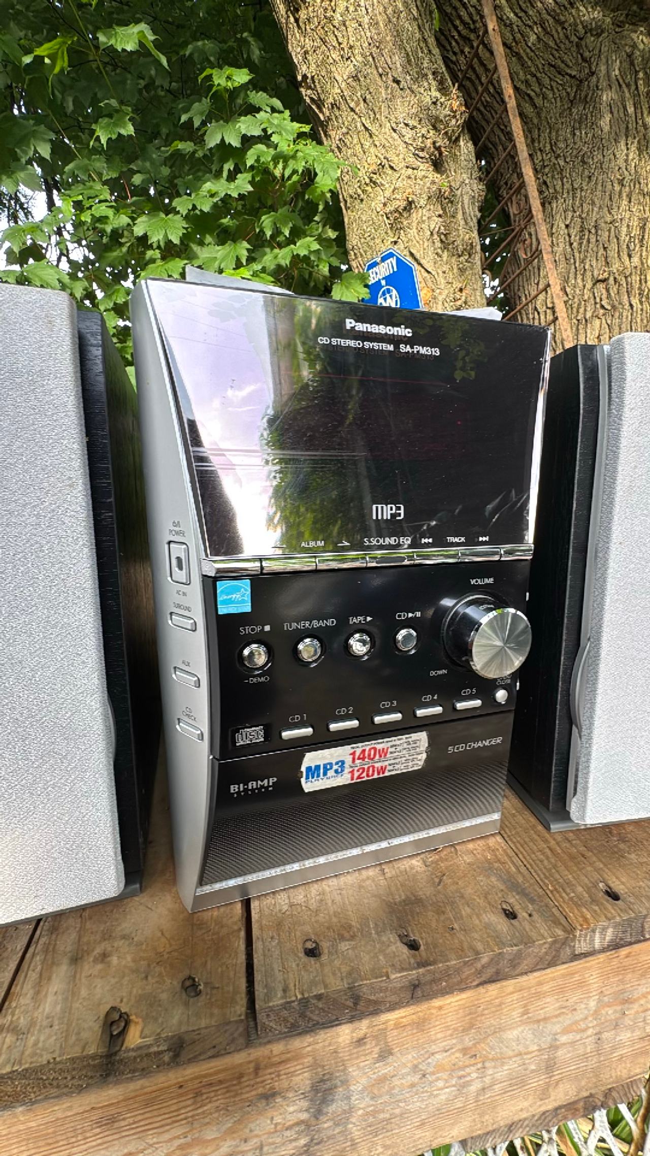 Panasonic SA-PM313 5-CD Stereo System.  Open box.