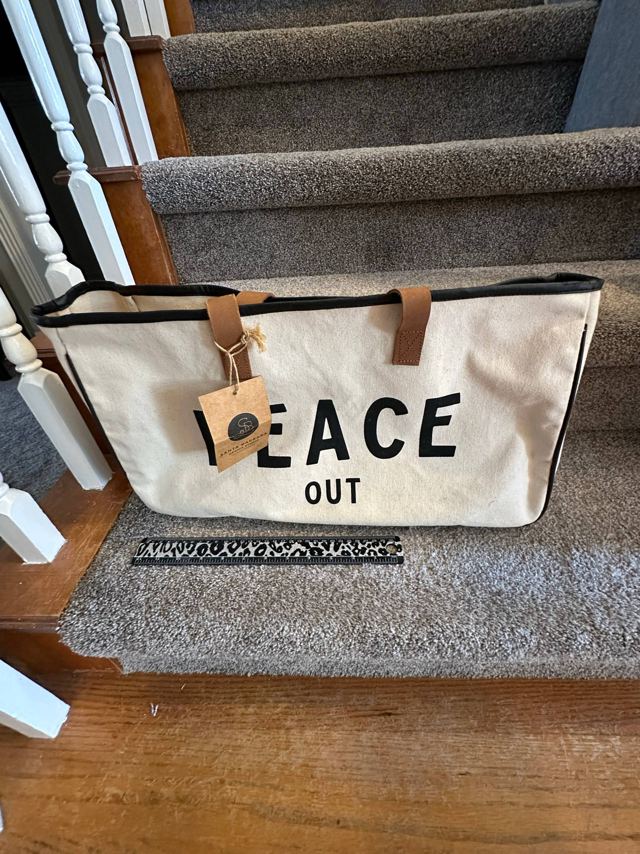 Santa Barbara Design Studio Peace Out Canvas Tote Bag