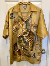 Trust Dragon and Tiger Satin Button Down Shirt - Image 3