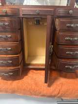 Vintage Wooden Jewelry Box with Necklace Carousel - Image 1