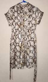 NWOT Cabi Cobra Dress Snake Print Belted Mini Dress SIZE S - Image 2