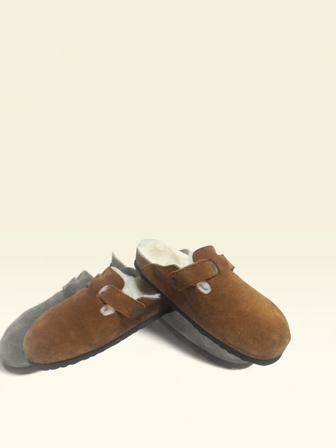 Birkenstock Boston Shearling Suede Clogs