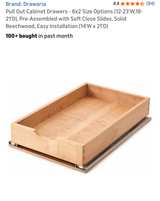 Draworia Pull Out Cabinet Drawer Solid Beechwood - Image 1