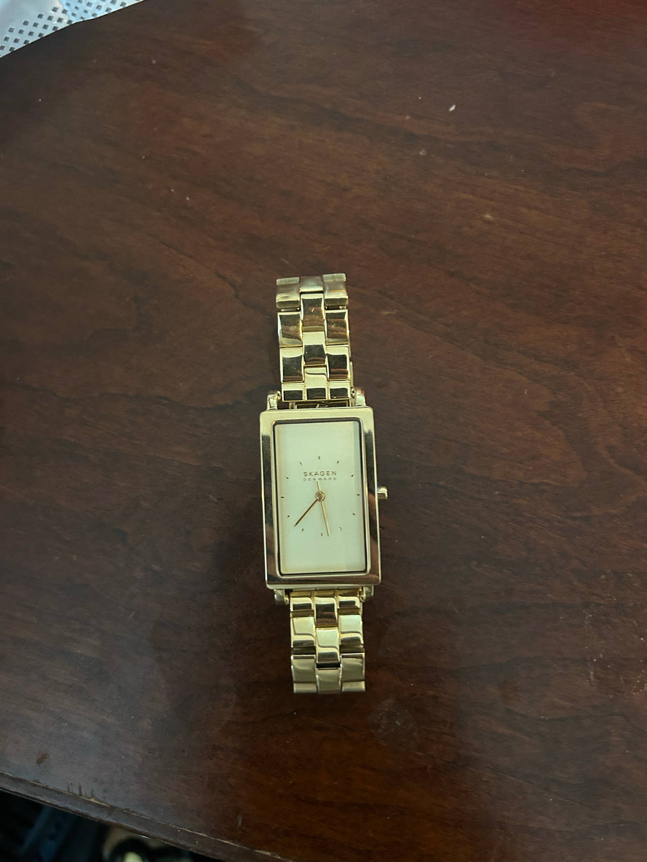 Skagen Women's Gold-Tone Rectangular Watch