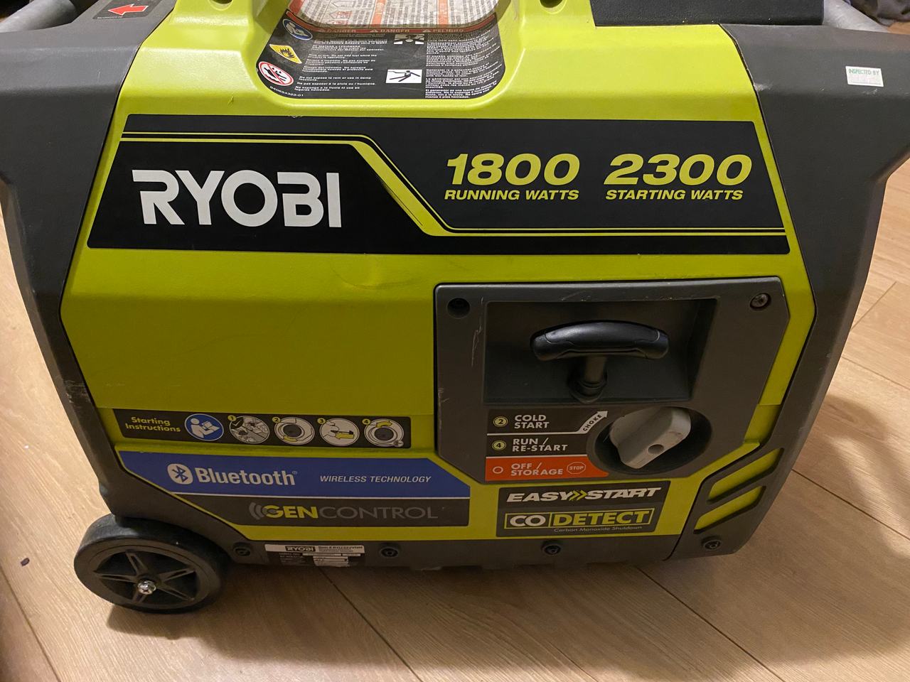 Ryobi 2300-Watt Bluetooth Inverter Generator