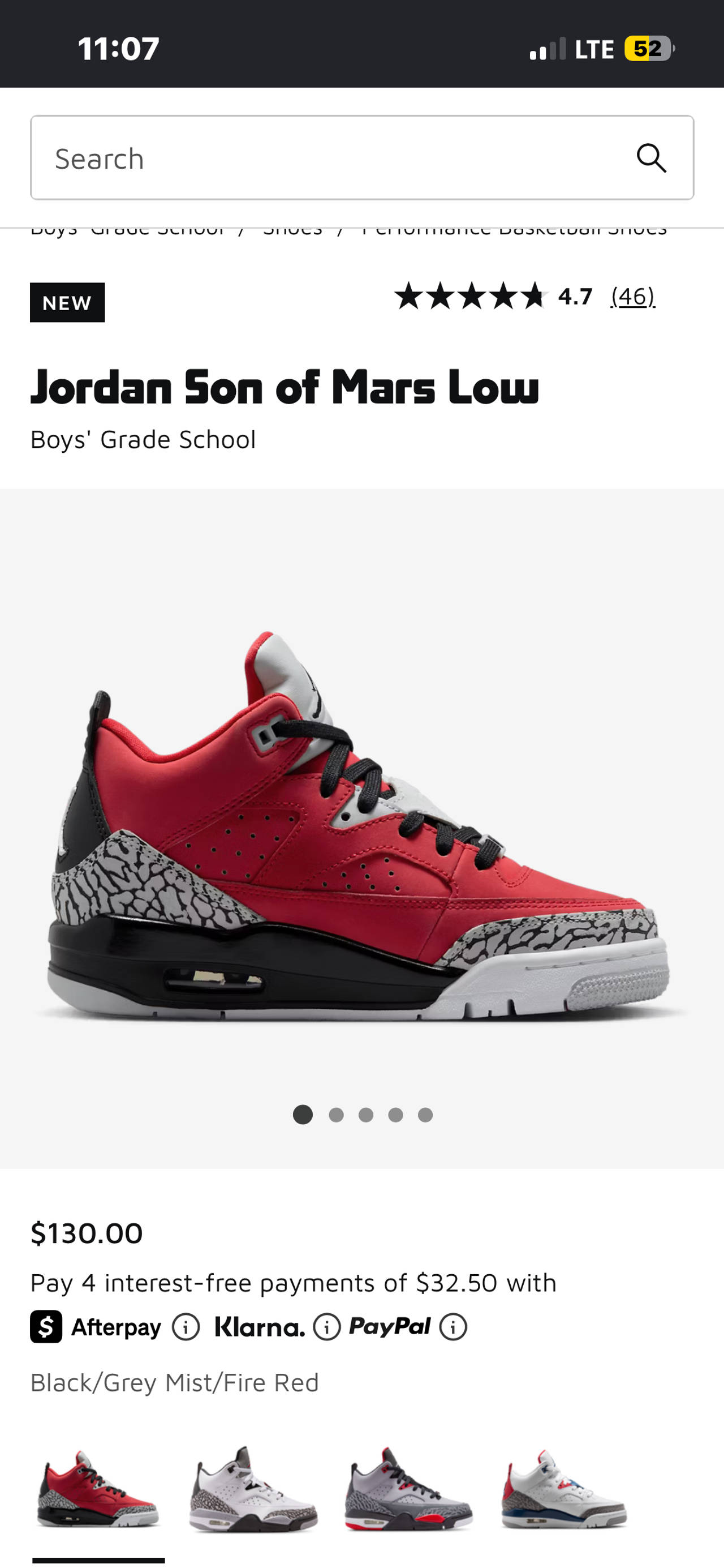 Jordan Son of Mars Low Boys' Grade School