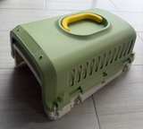 Travel Pet Kennel NEW 20" Plastic with Clip On Bowl Green - Image 8