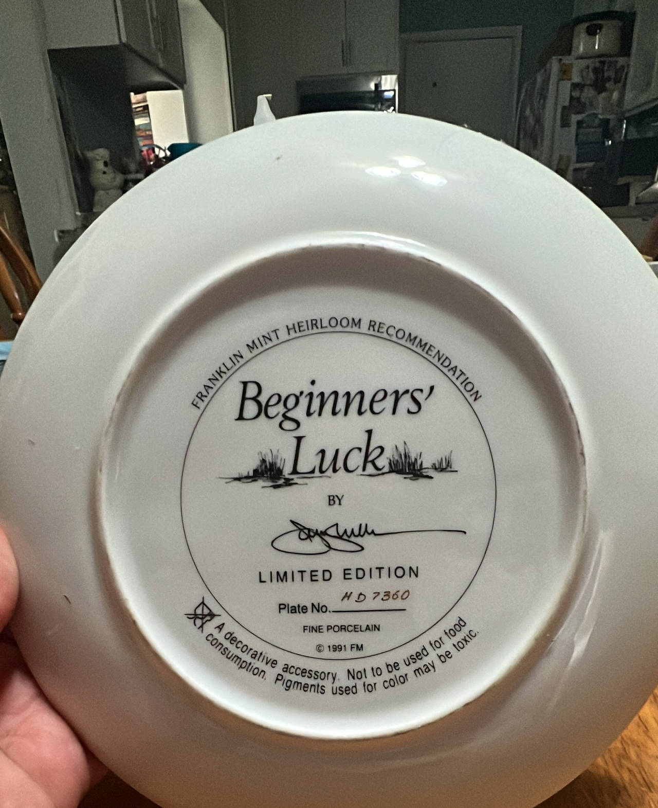 Franklin Mint Heirloom Recommendation Beginners' Luck by Jim Killen
