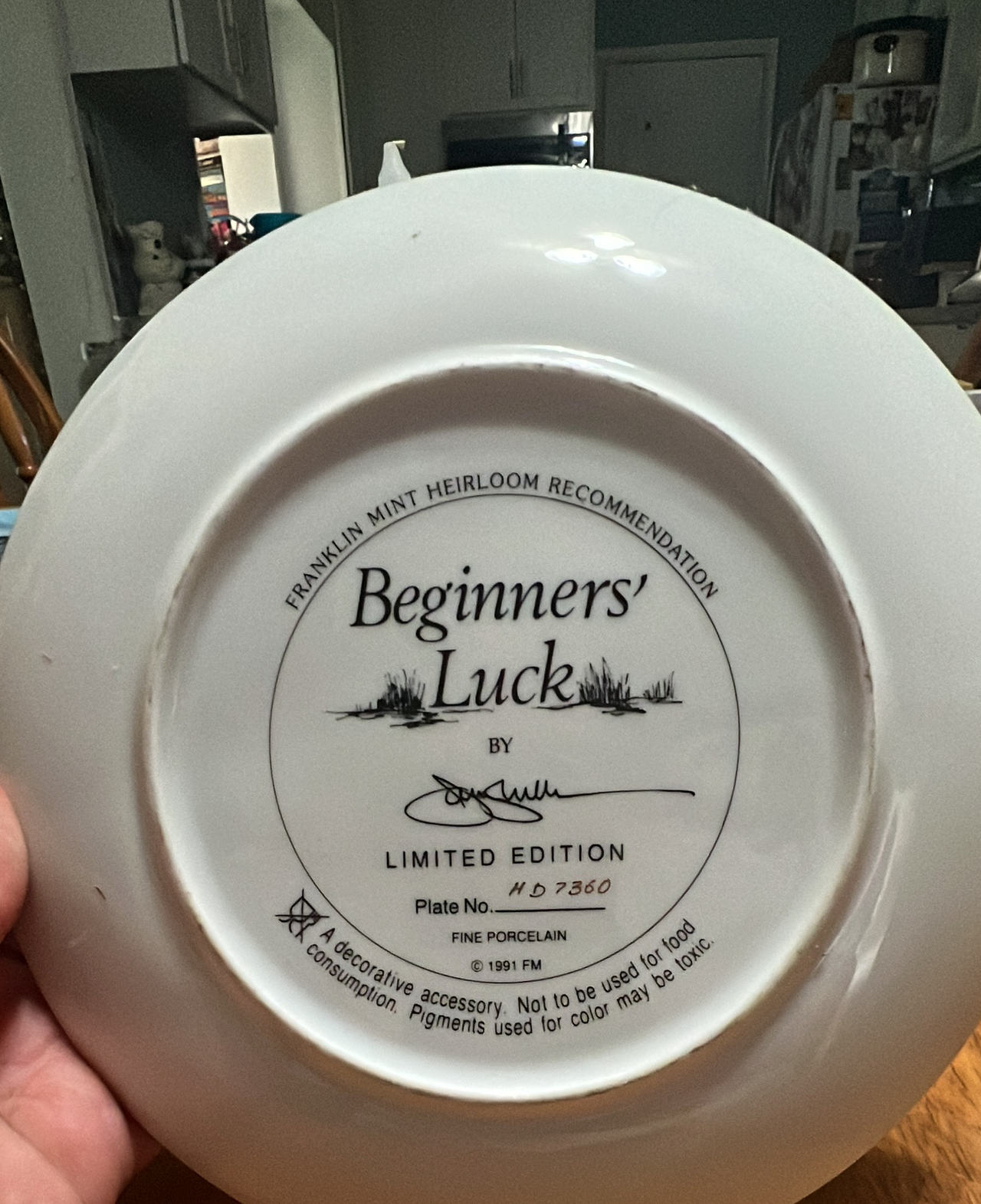 Franklin Mint Heirloom Recommendation Beginners' Luck by Jim Killen