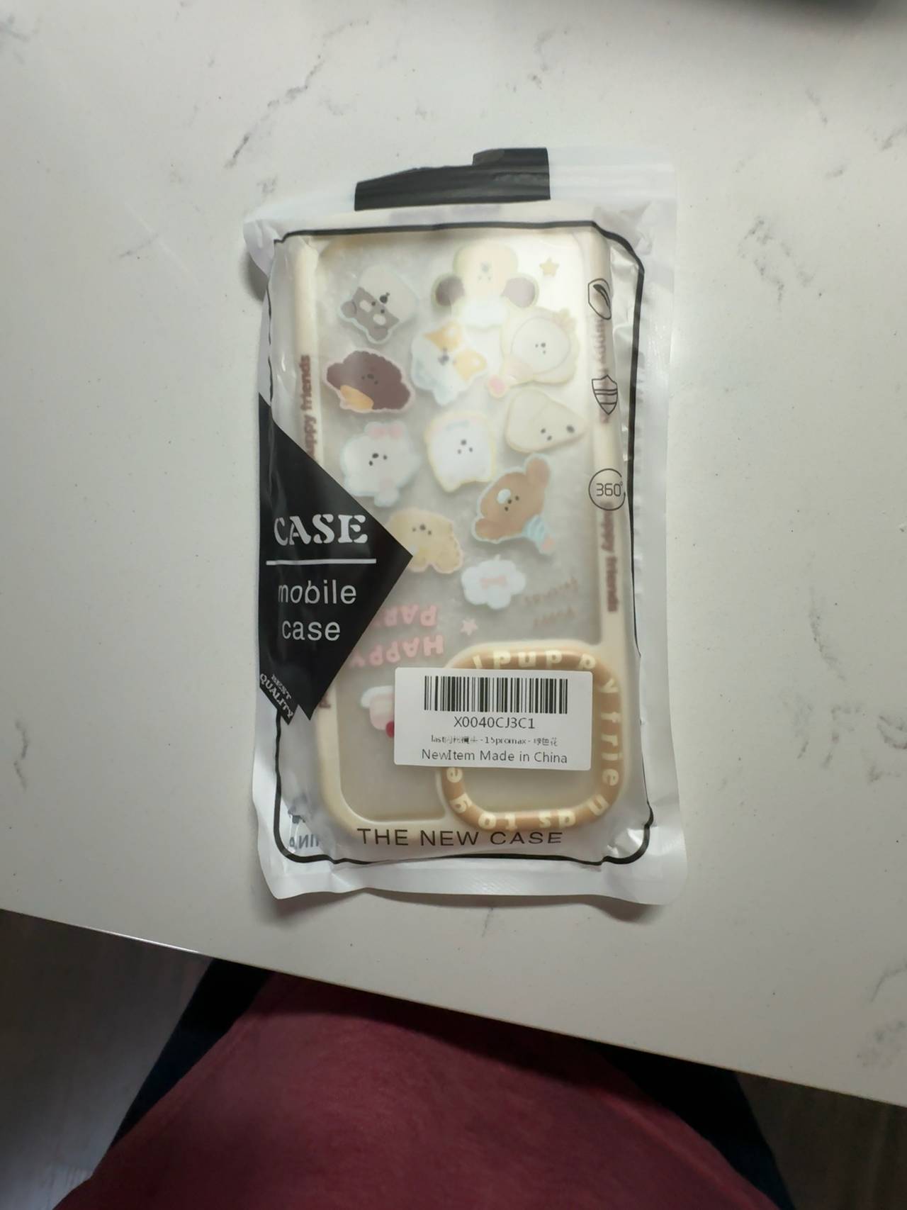 Chiikawa Clear Cartoon Puppy iPhone 15 Pro Max Case