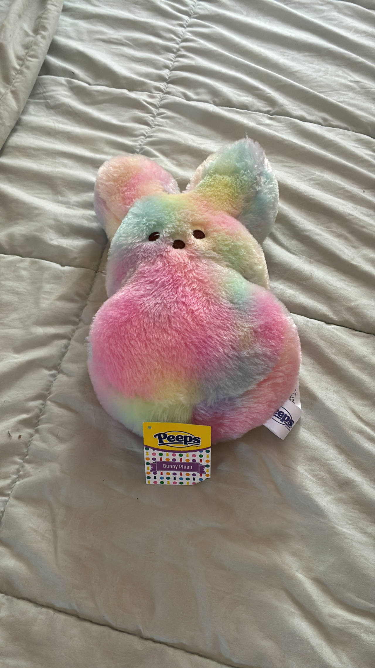 Peeps Rainbow Tie Dye Bunny Plush