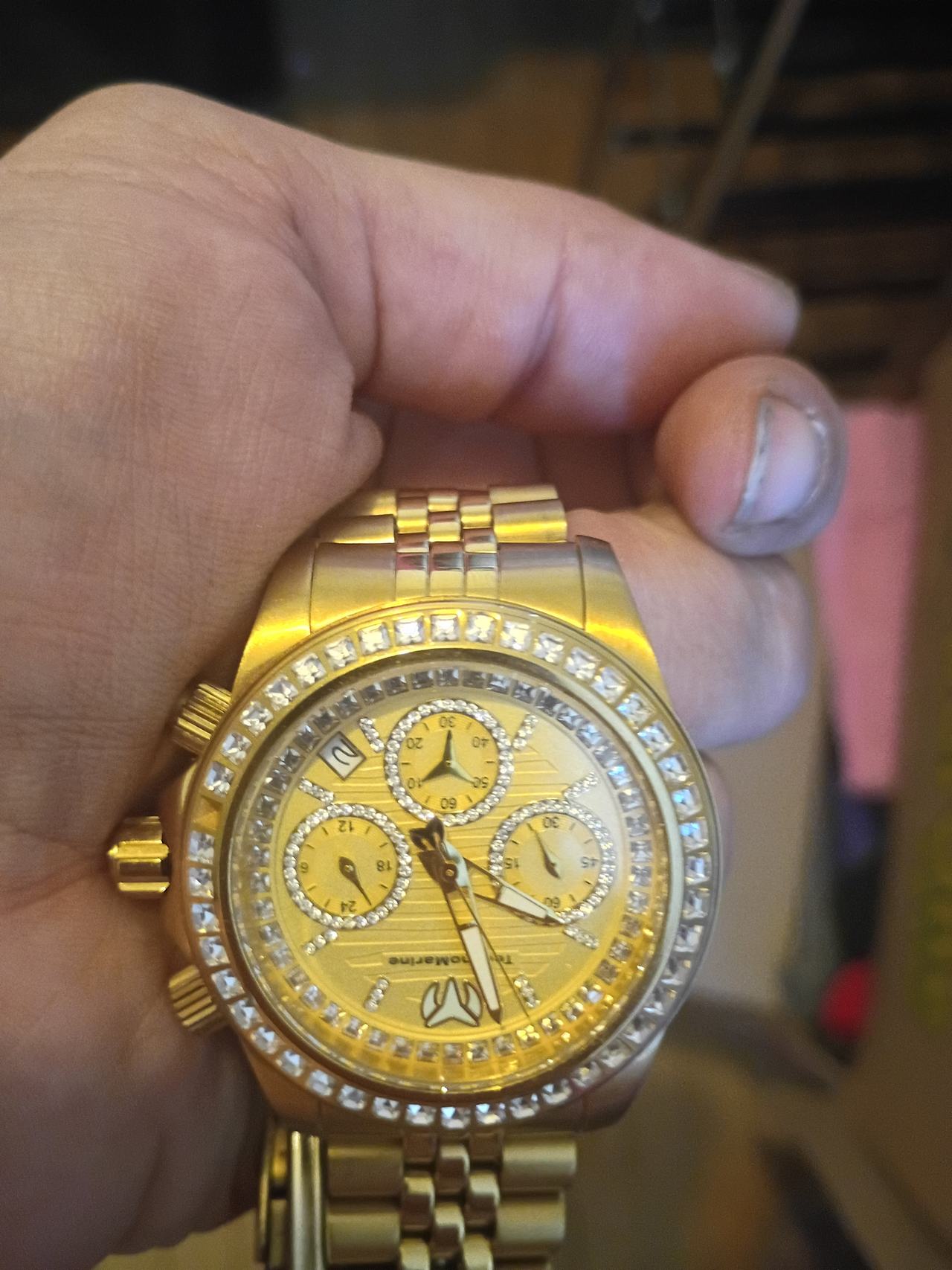 TechnoMarine Cruise Chronograph Gold Tone Watch
