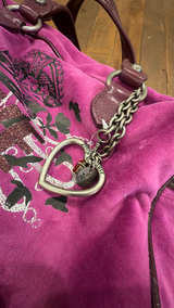 Juicy Couture Daydreamer Tote Purple INSIDE SILVER FALLING APART FROM AGE  - Image 3