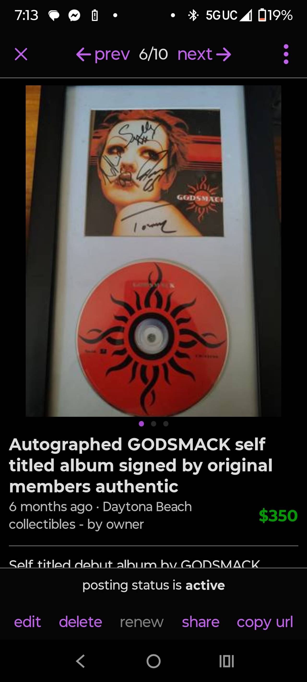 Godsmack Autographed Self-Titled CD