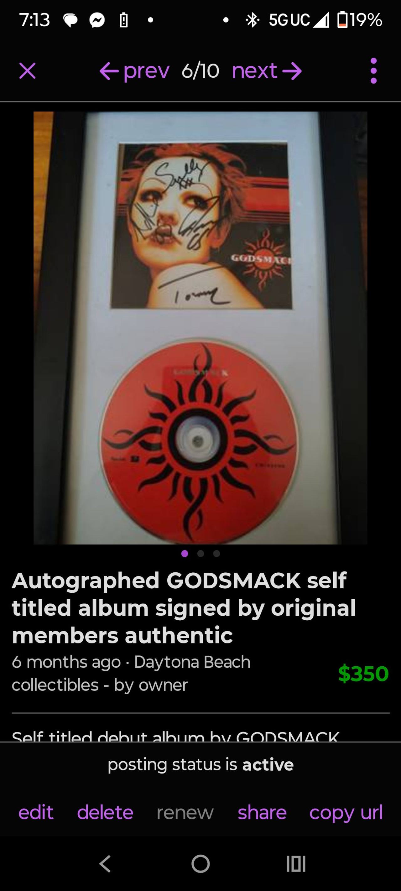 Godsmack Autographed Self-Titled CD