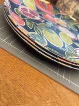 Set of 3 Opal House Round Tropical Fruit Melamine Serving Platters  - Image 3