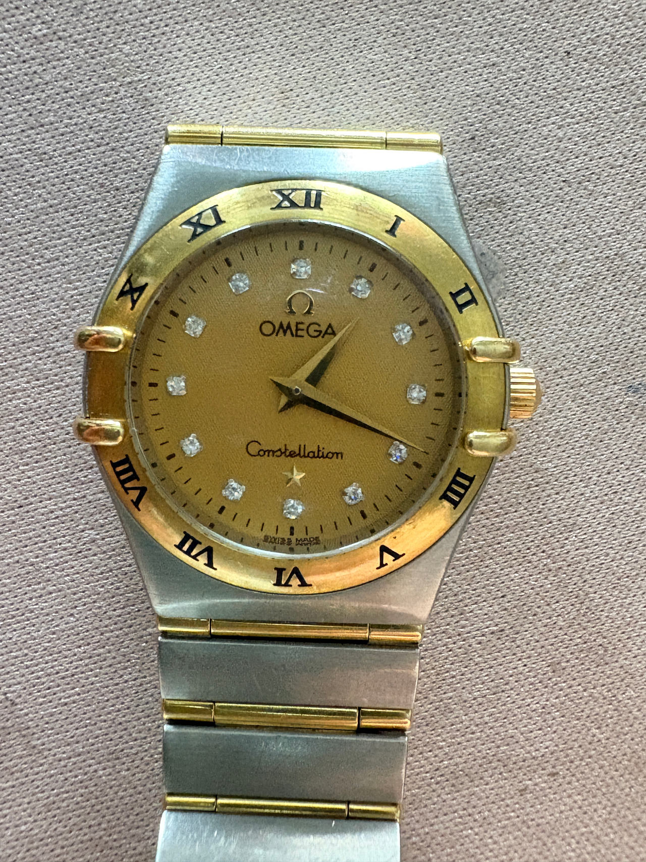Omega Constellation Quartz Two-Tone Diamond Dial