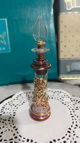 Vintage Egyptian Hand Blown Glass Perfume Bottle - Image 3