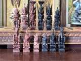 Vintage Hand-Carved Wooden Tribal Chess Set - Image 7