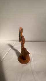 Wooden Bird Figurine with Clothespin Beak - Image 4
