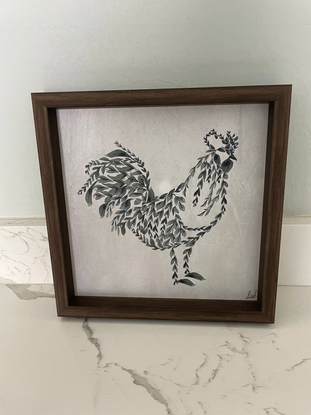 Framed Rooster Wall Art