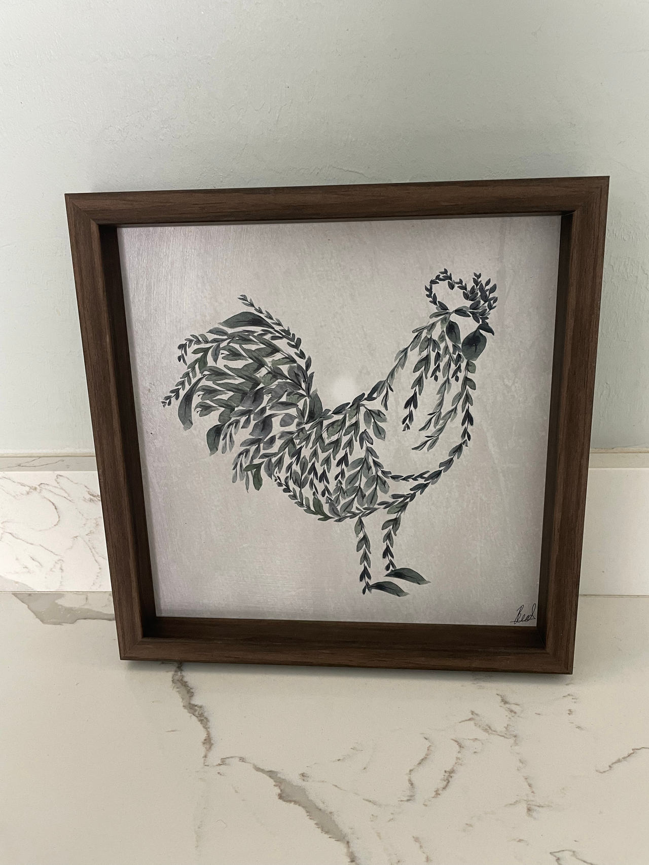 Framed Rooster Wall Art