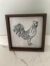 Framed Rooster Wall Art - Image 1