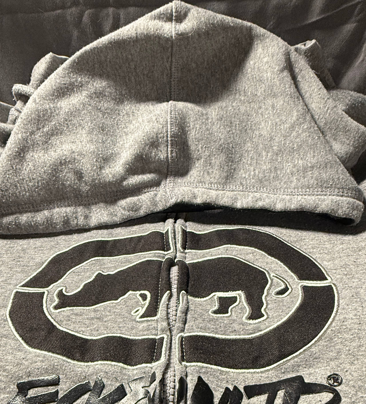 Vintage Ecko Unltd Rhino Logo Full Zip Hoodie Men’s L Gray Embroidered Y2K Stree