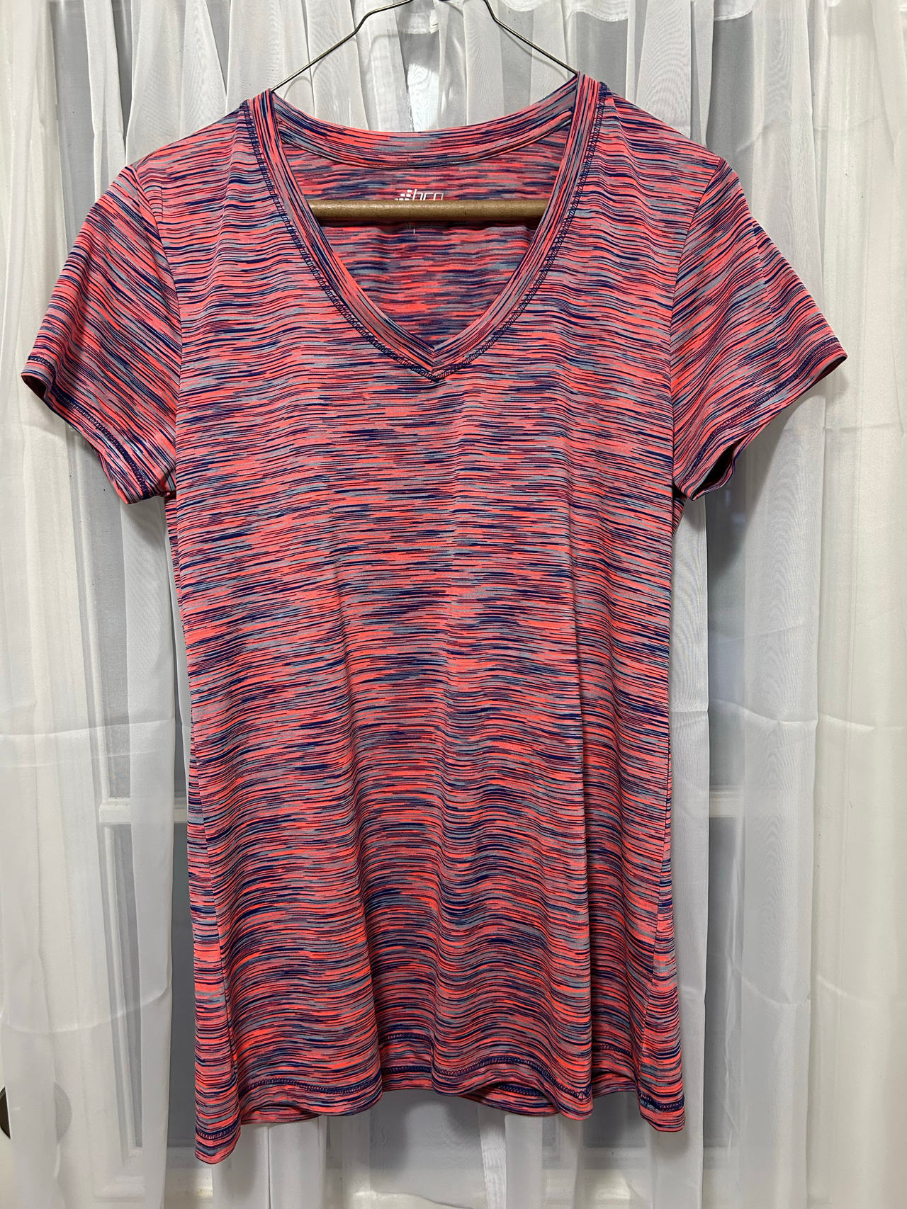 BCG Women Activewear T Shirt Red Color Short Sleeve Lightweight 