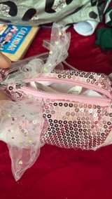 Justice Pink Husky Plush Purse with Sequin Collar - Image 3