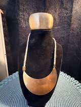Brass Crescent Moon Necklace and Bangle Set - Image 5