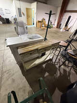 Rustic Farmhouse Console Table with Drawers - Image 1