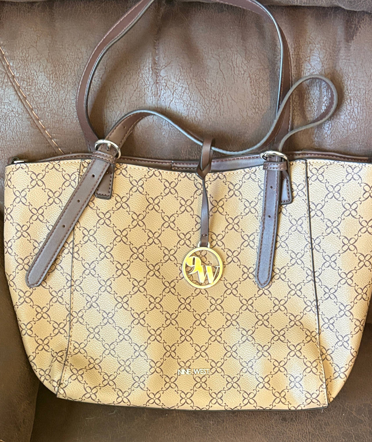 Nine West Logo Monogram Tote Bag