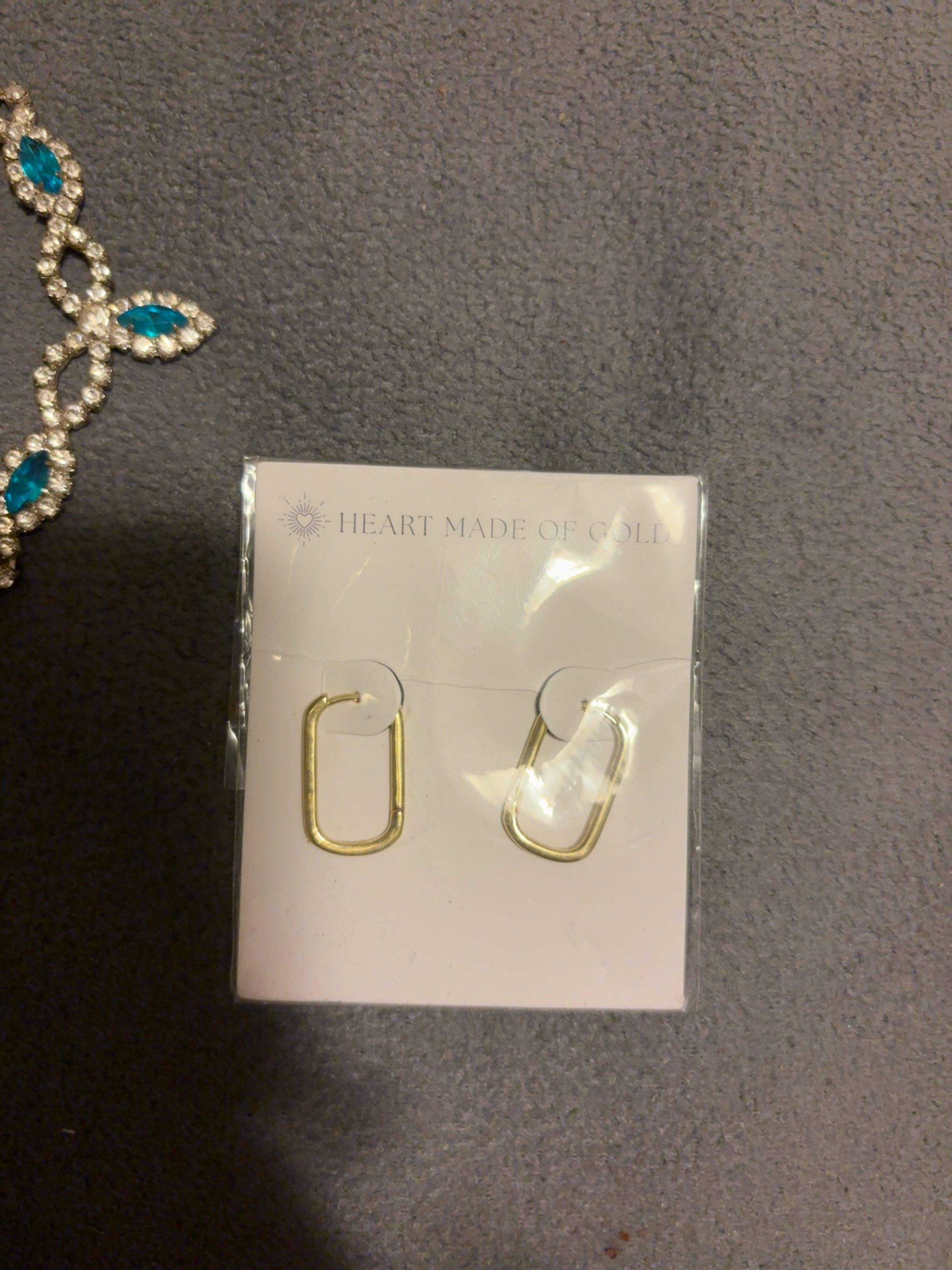 Gold Square Hoop Earrings