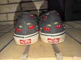 Vans Authentic Cherry Print Black/White Size 10 - Image 3