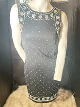Embellished Sleeveless Sheath Dress - Image 1